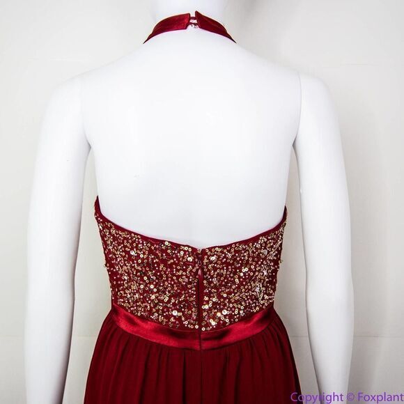 NEW Altar'd State red sequin maxi‎ formal dress, size S - Picture 5 of 15